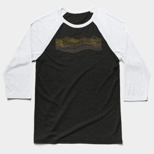 Mountain Wave Sunset Baseball T-Shirt